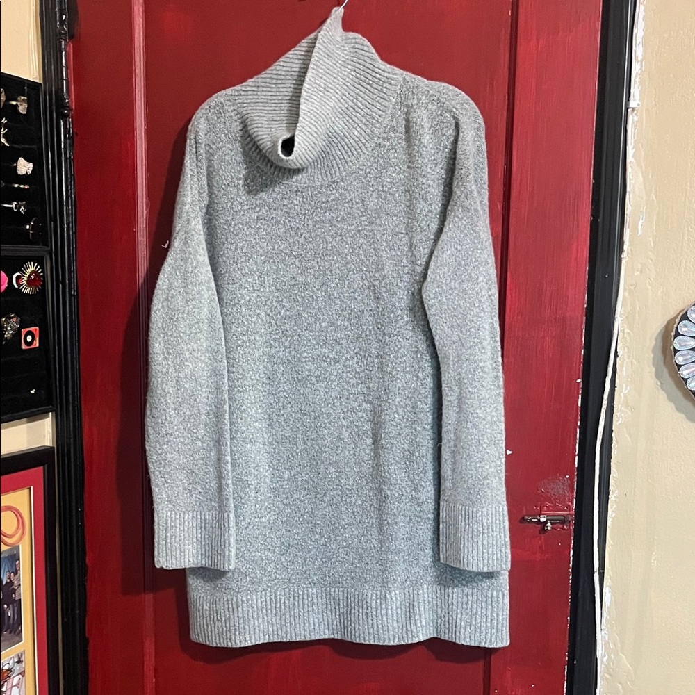 Zara Heather Gray Cowl Neck Sweater dress